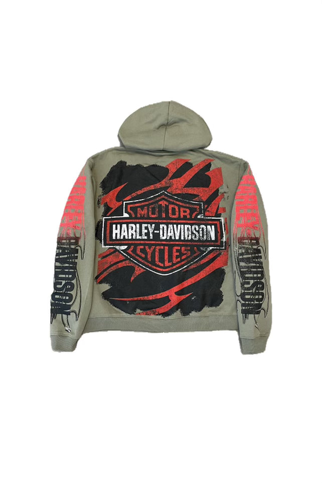Moto Hoodie - Olive